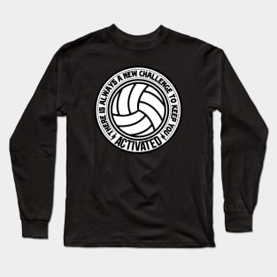 White volleyball players ball with saying text Long Sleeve T-Shirt